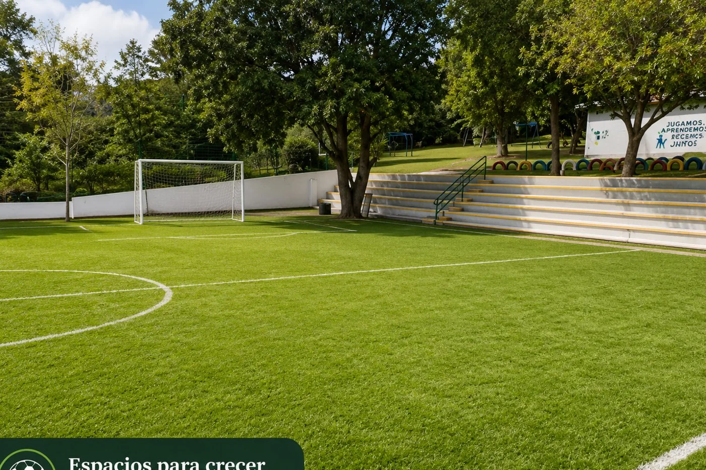 Cancha de fútbol renovada