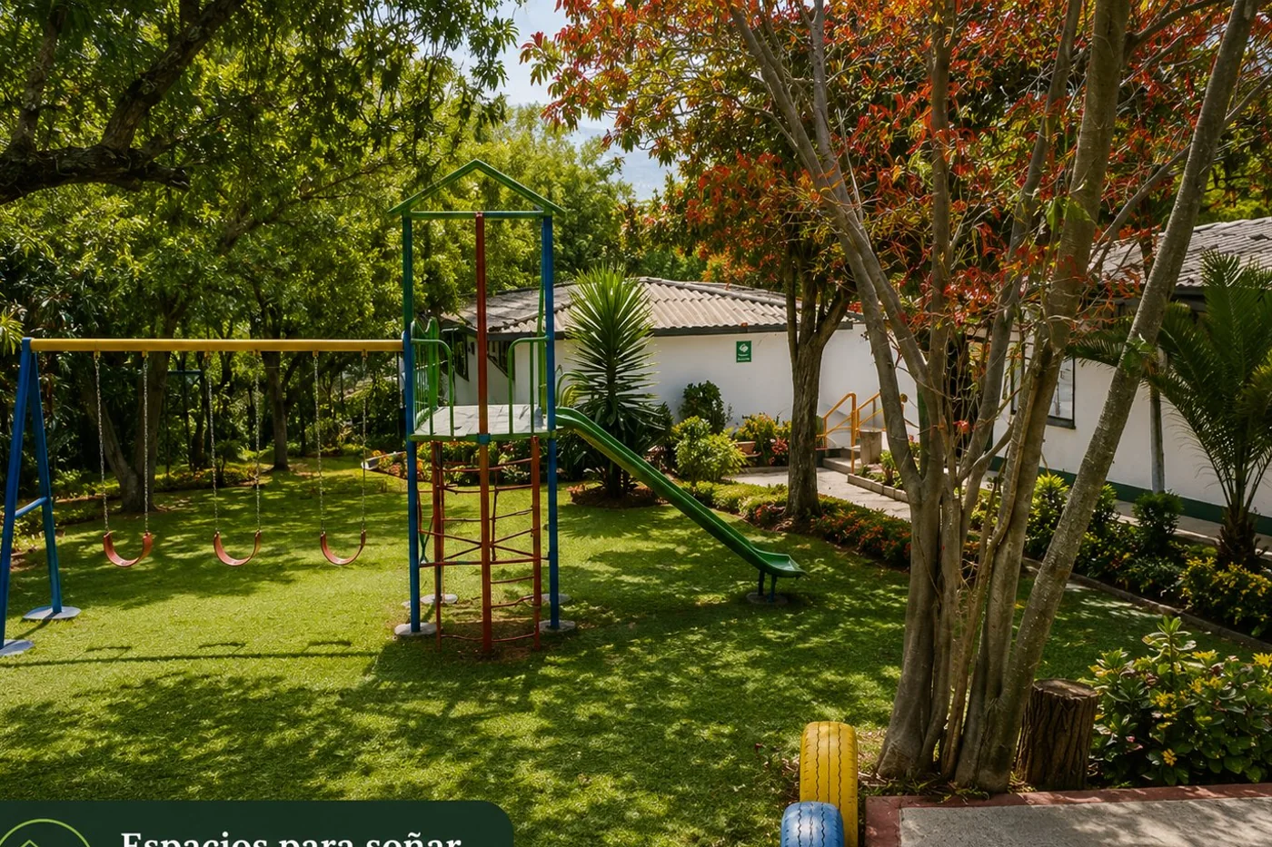 Juegos infantiles en áreas verdes